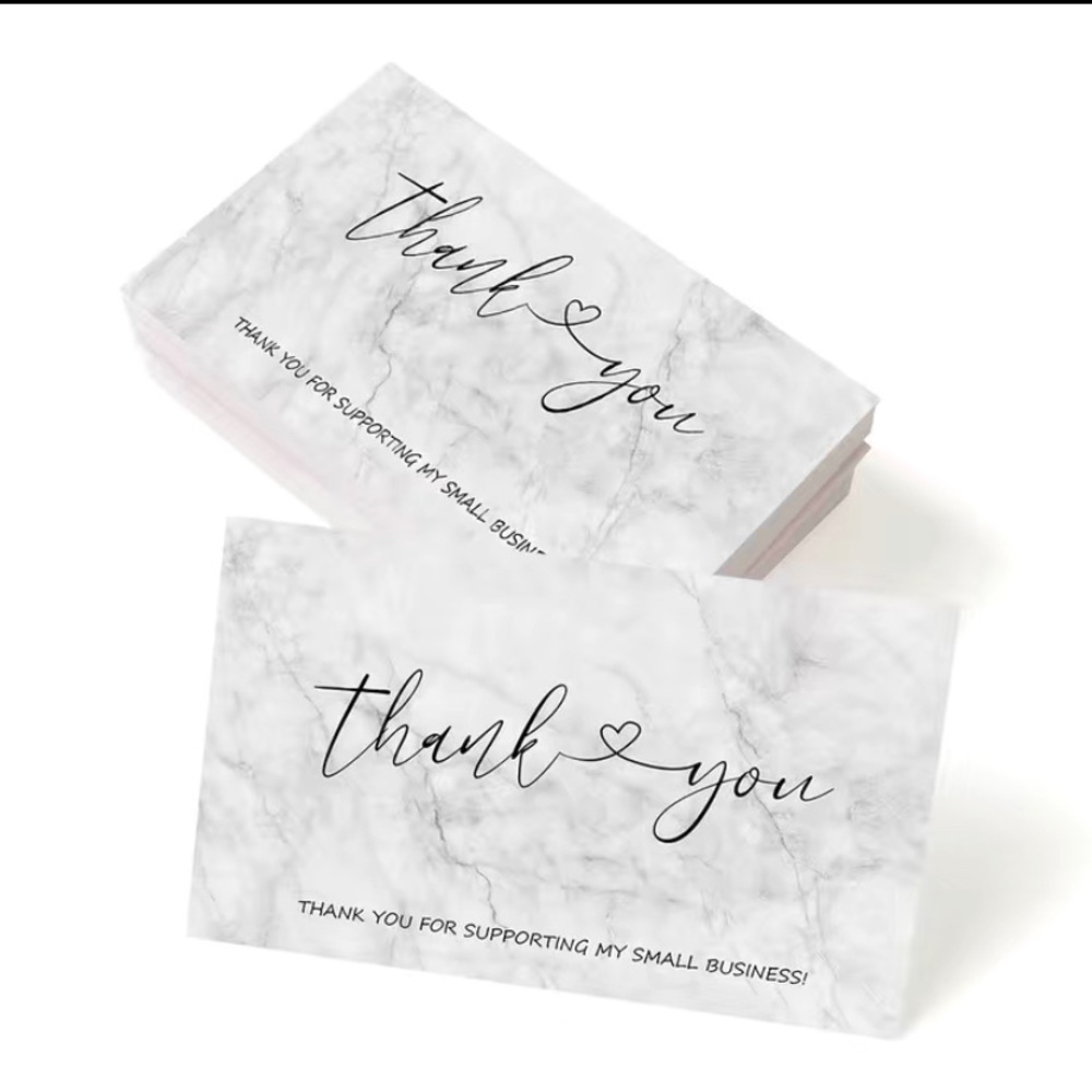 50‎ pieces thank you cards